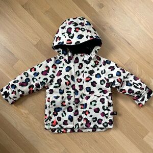 Burton Toddler 2L Jacket, size 3T, rainbow leopard print